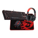 KIT 4 EN 1 REDRAGON K552-BB MOUSE + TECLADO+ HEADSET + MOUSEPAD