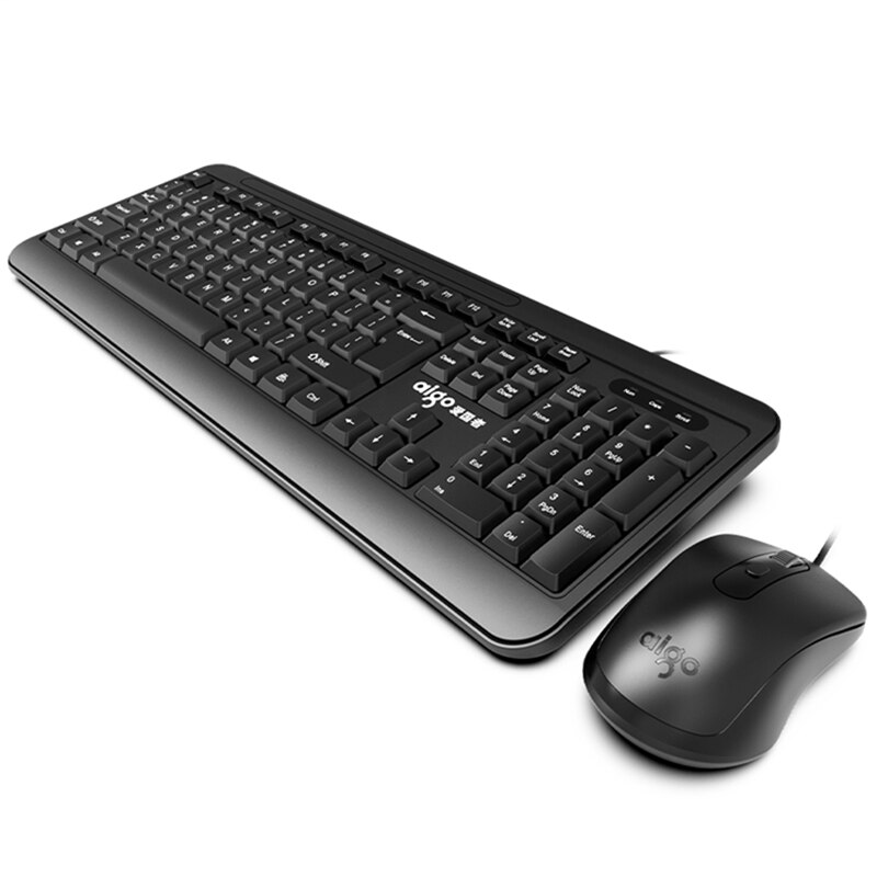 KIT AIGO 2 IN 1 AK1801 TECLADO + MOUSE BLACK
