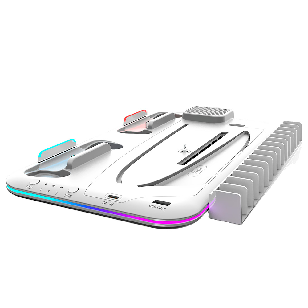 BASE DE CARGA MULTIFUNCIONAL KRAB KBDS5 C/COOLER/SOPORTE P/PS5 (WHITE)