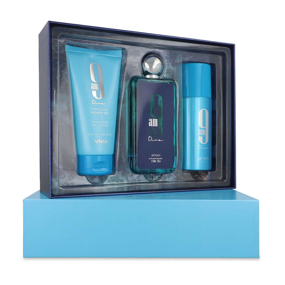 AFNAN 9AM DIVE 100ML + GEL 150ML + DESODORANTE 150ML