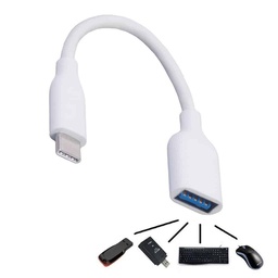 CABLE LUO OTG LU-X02 BLANCO